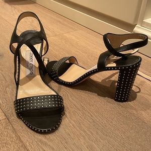 Jimmy Choo Studded Black Sandals